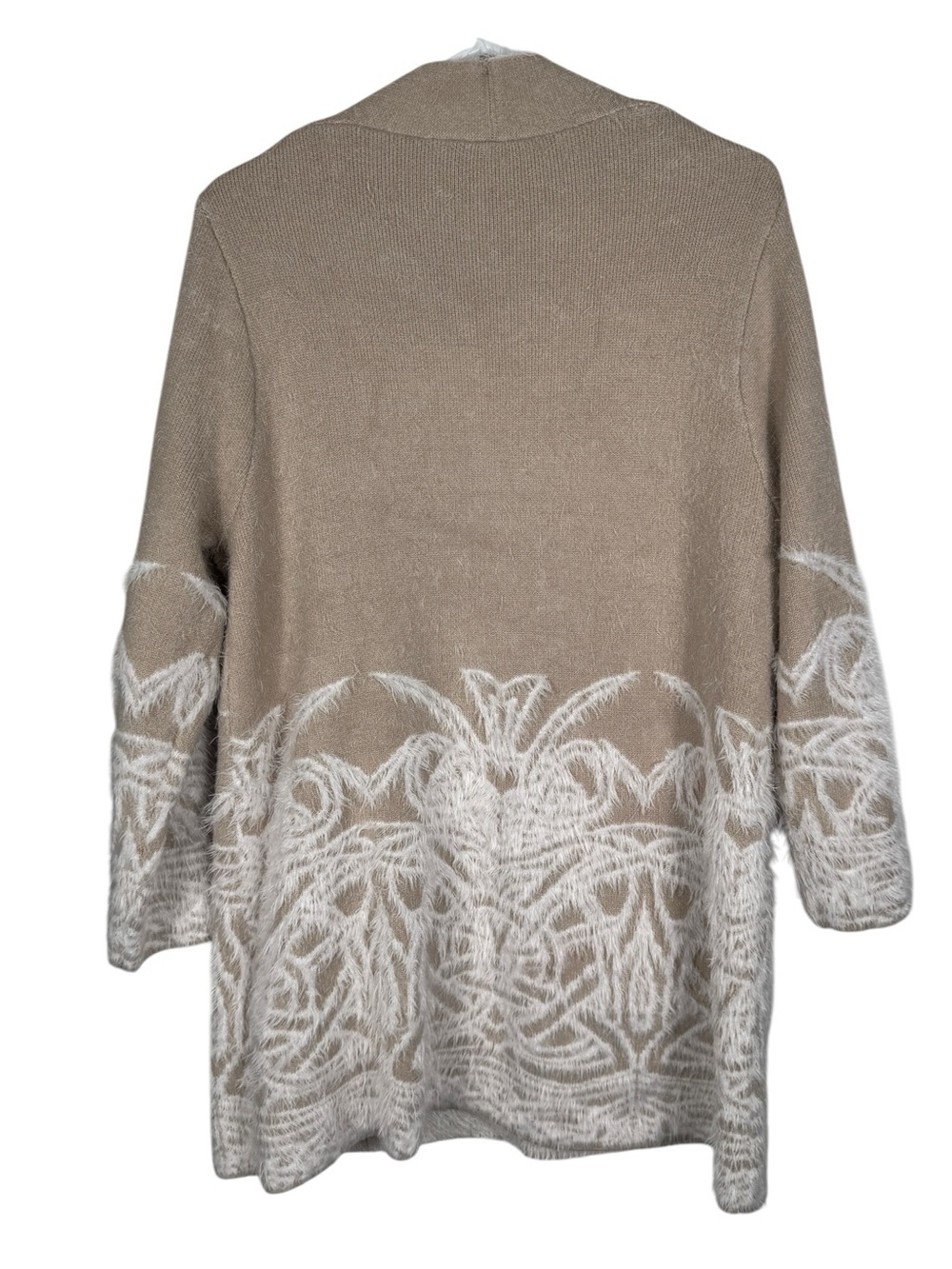 Picadilly Canada Fuzzy Winter Dream Open Front Cardigan, Size 1X - Picture 6 of 8